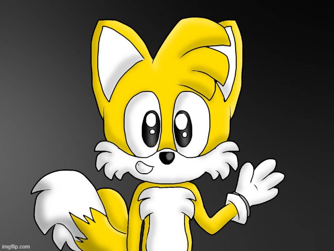Tails says hi (Art credit : ArtistArmy98) | image tagged in da,fox,cute,tails,why are you reading the tags | made w/ Imgflip meme maker
