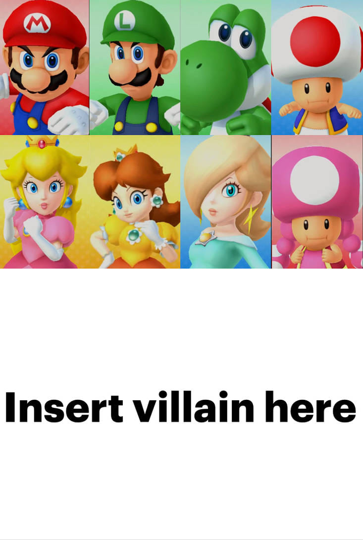 High Quality mario and friends vs blank Blank Meme Template
