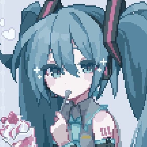 Pixel miku Blank Meme Template