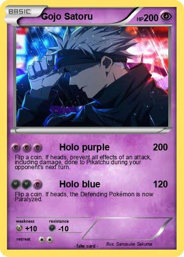 High Quality Gojo Pokemon card Blank Meme Template