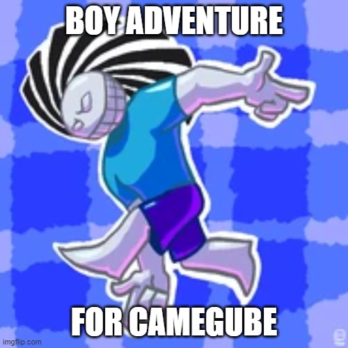 BOY ADVENTURE; FOR CAMEGUBE | made w/ Imgflip meme maker