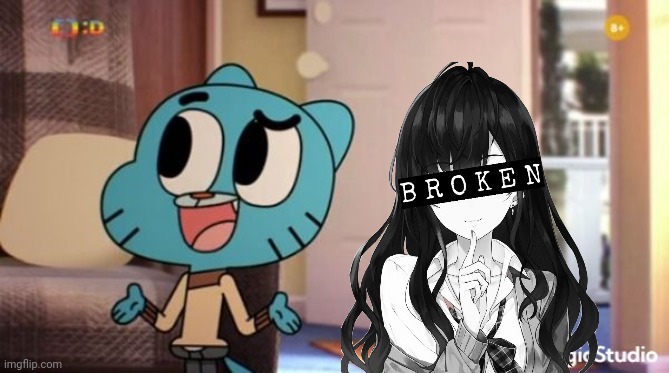 Gumball likes a Anime Girl | image tagged in gumball likes a template | made w/ Imgflip meme maker