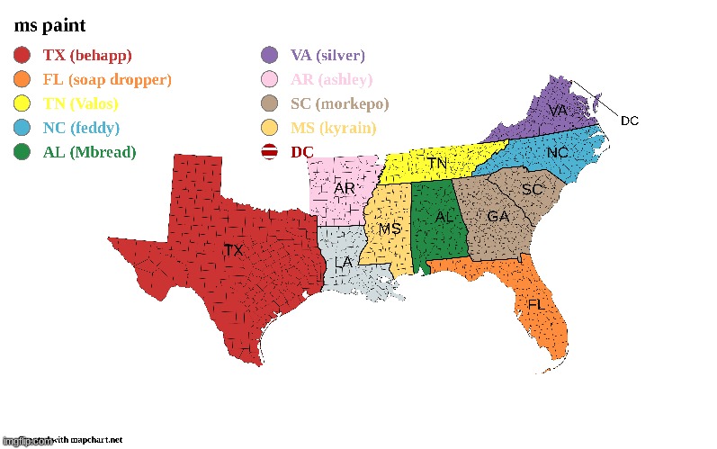 added dc cuz funny, take 0-10 counties near per state | made w/ Imgflip meme maker