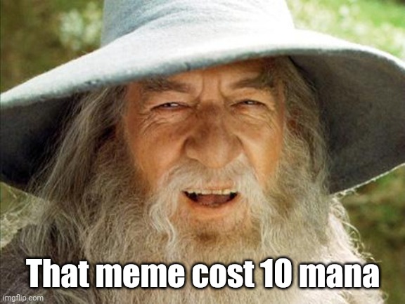 A Wizard Is Never Late | That meme cost 10 mana | image tagged in a wizard is never late | made w/ Imgflip meme maker