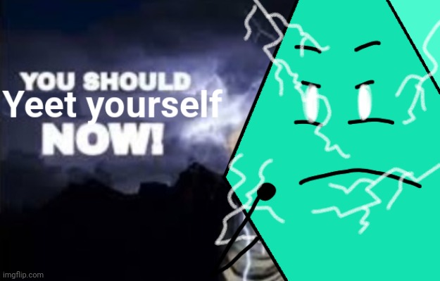 You should yeet yourself now! | image tagged in you should yeet yourself now | made w/ Imgflip meme maker