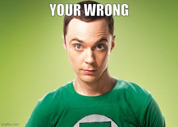 Sheldon Cooper | YOUR WRONG | image tagged in sheldon cooper | made w/ Imgflip meme maker