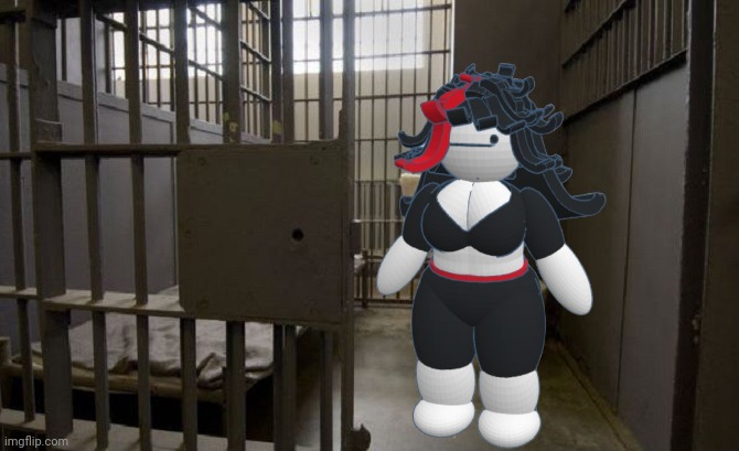 She pleads silliness | image tagged in jail cell | made w/ Imgflip meme maker