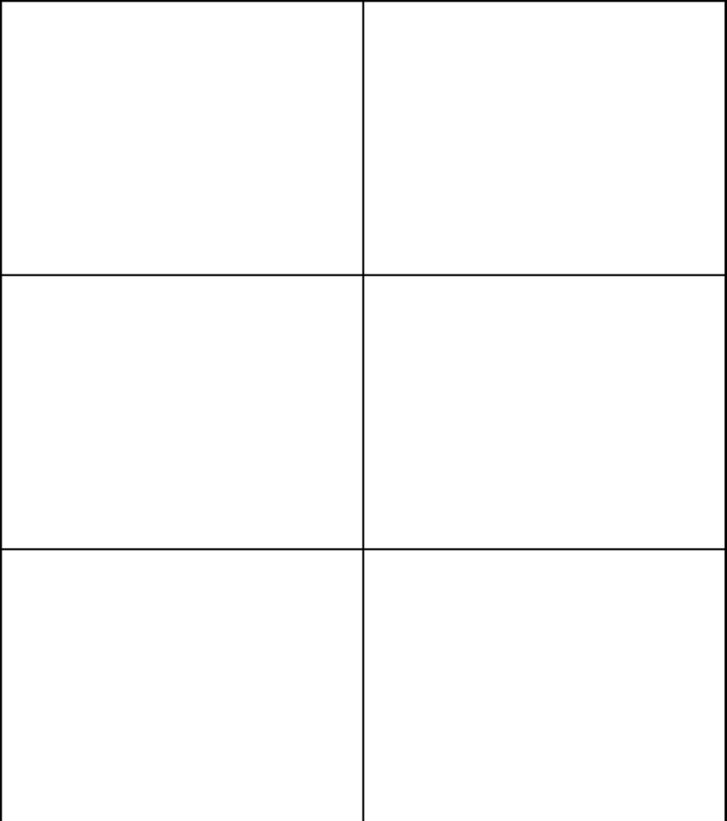 High Quality 6 square panel Blank Meme Template