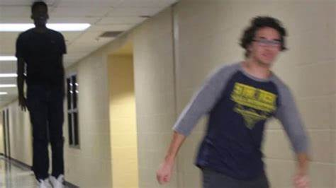 running from floaty guy` Blank Meme Template