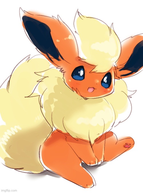 image tagged in pokemon,flareon | made w/ Imgflip meme maker