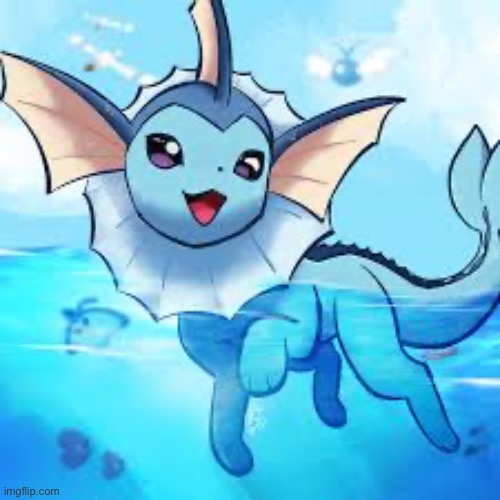 image tagged in pokemon,vaporeon | made w/ Imgflip meme maker