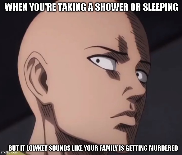 me 24/7 | WHEN YOU'RE TAKING A SHOWER OR SLEEPING; BUT IT LOWKEY SOUNDS LIKE YOUR FAMILY IS GETTING MURDERED | image tagged in relatable | made w/ Imgflip meme maker