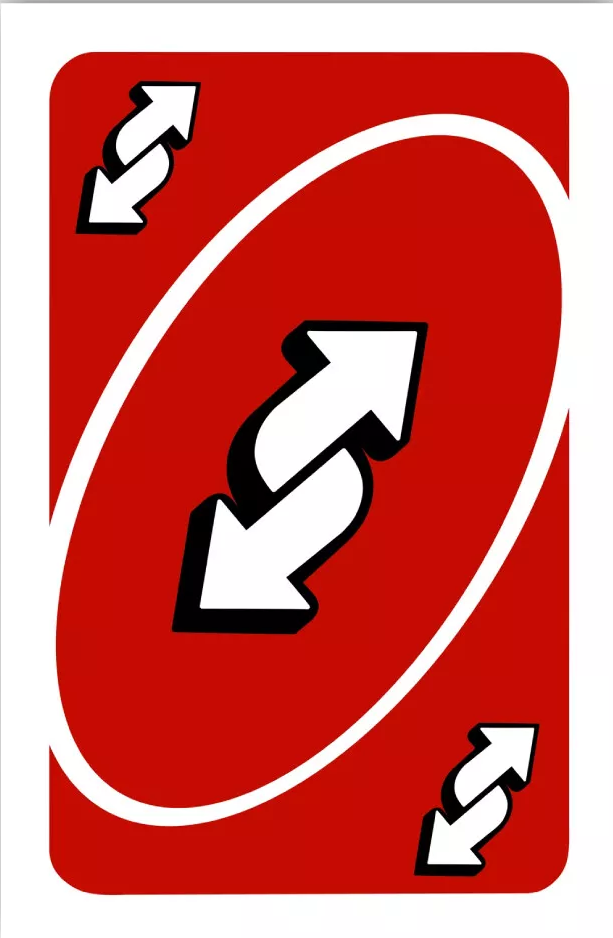 High Quality Uno reverse card (red) Blank Meme Template