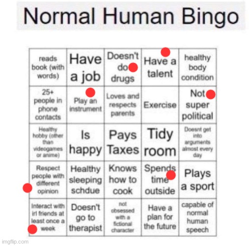 whoopsies | image tagged in normal human bingo | made w/ Imgflip meme maker