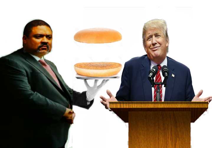 High Quality Alvin Bragg's nothing burger generates millions for Trump Blank Meme Template