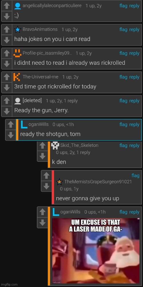 New brainless deadass found (blud's commenting on a 1 year old post and replied to someone who deleted a year ago) | made w/ Imgflip meme maker