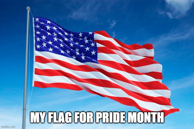 American Flag | MY FLAG FOR PRIDE MONTH | image tagged in american flag | made w/ Imgflip meme maker