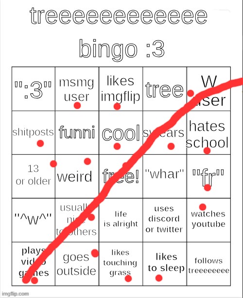 treeeeeeeeee bingo :3 | image tagged in treeeeeeeeee bingo 3 | made w/ Imgflip meme maker