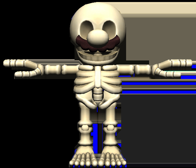 High Quality Skeleton Mario Blank Meme Template