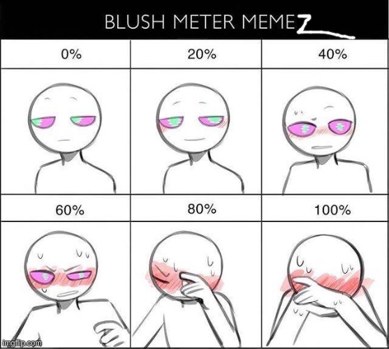 Try if you can. | image tagged in blush meter meme | made w/ Imgflip meme maker