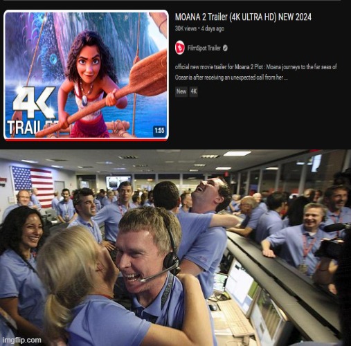 Finally, about dang time | image tagged in nasa employee hugging | made w/ Imgflip meme maker