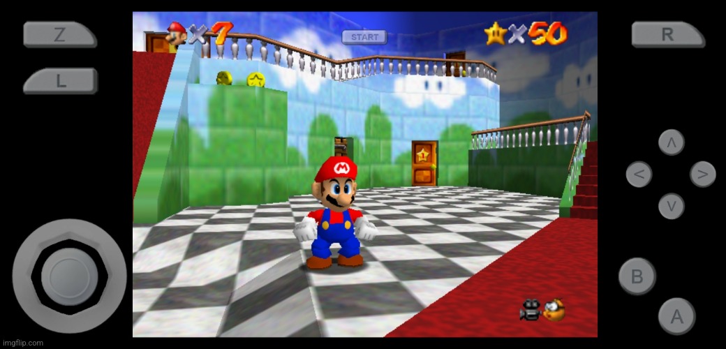 just got 50 stars in Mario 64, never got this far before | made w/ Imgflip meme maker