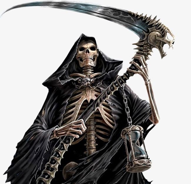 Grim Reaper white background Blank Meme Template