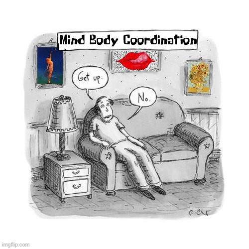 At least he has some cool art... | image tagged in vince vance,mind,body,coordination,cartoons,comics | made w/ Imgflip meme maker