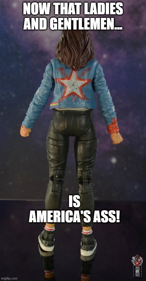 America's...... | NOW THAT LADIES AND GENTLEMEN... IS AMERICA'S ASS! | image tagged in superheroes,america's ass | made w/ Imgflip meme maker