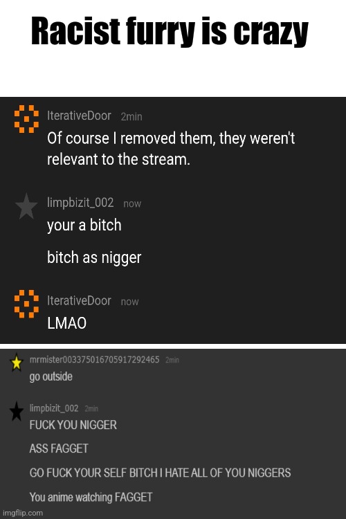 He's been harrasing me for deleting furry p*rn from the anti_furry_society | Racist furry is crazy | image tagged in too damn high | made w/ Imgflip meme maker