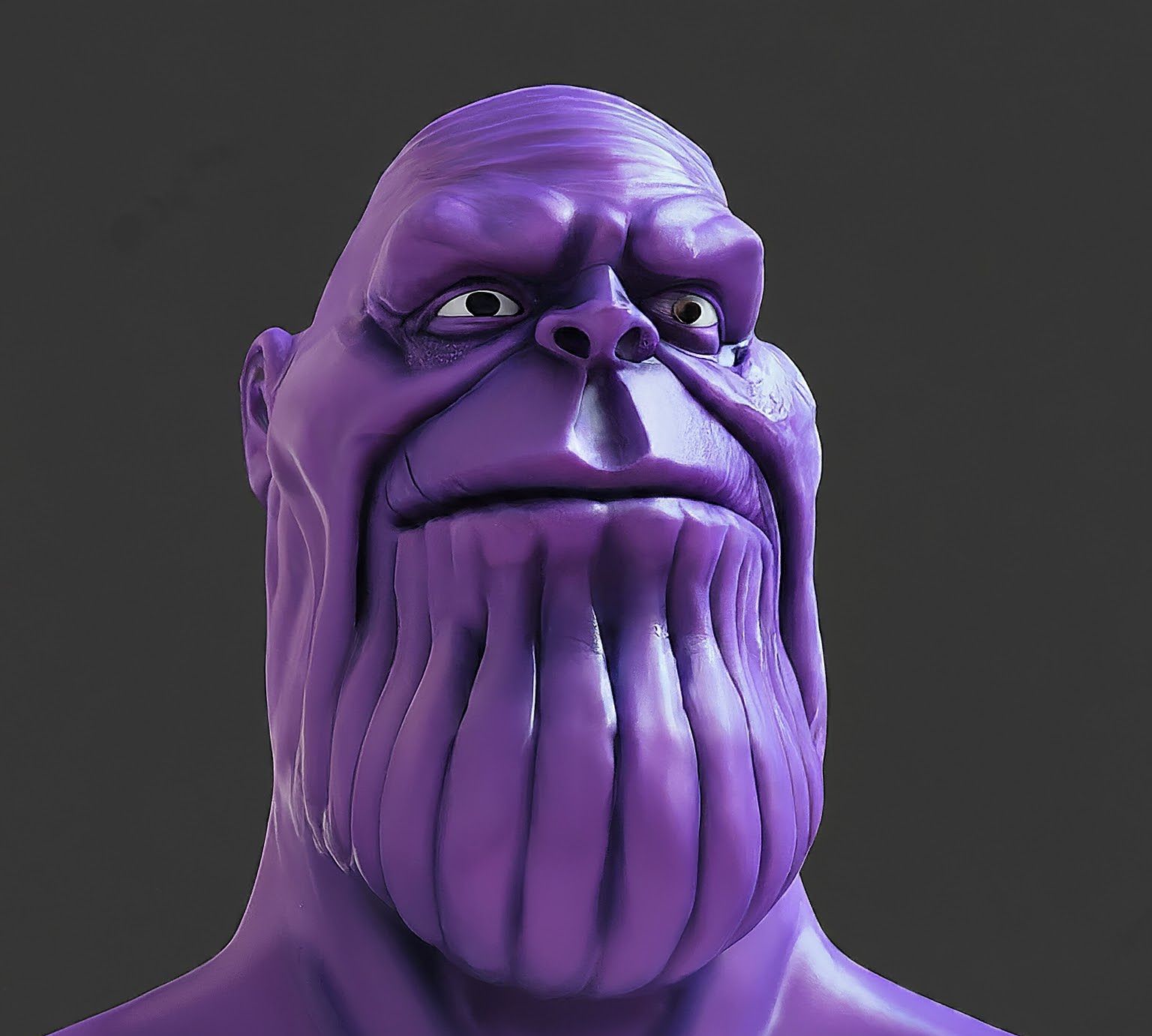 Thanos Funny Face Reaction Blank Meme Template