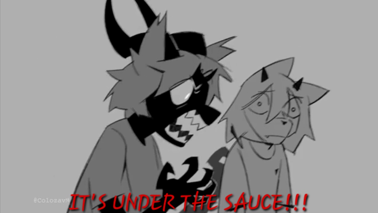 IT'S UNDER THE SAUCE!!! Blank Meme Template