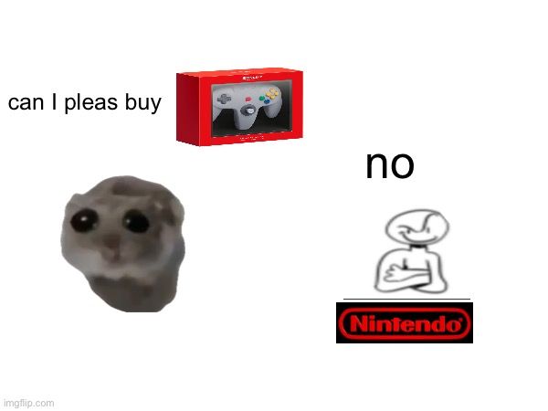 common nintendo L | no; can I pleas buy | made w/ Imgflip meme maker