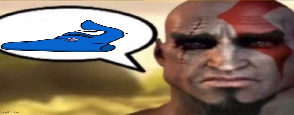 sad kratos speech bubble | image tagged in sad kratos speech bubble | made w/ Imgflip meme maker