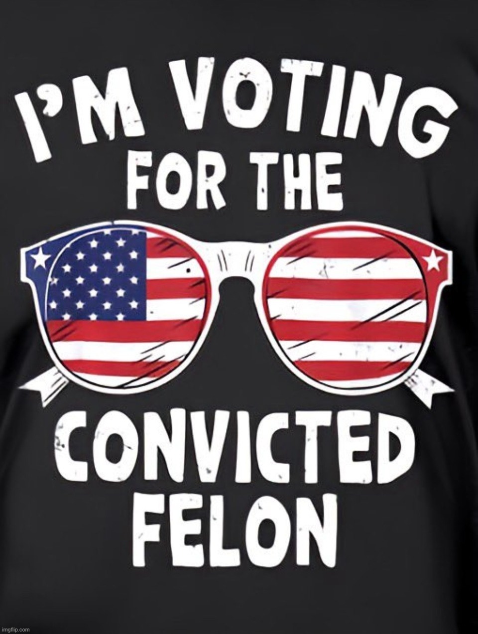 I'm voting for the convicted felon. | image tagged in trump 2024,fuck joe biden,fuck alvin bragg | made w/ Imgflip meme maker