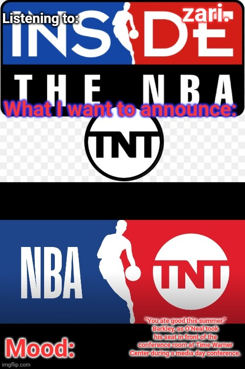 High Quality zari.'s NBA on TNT temp Blank Meme Template