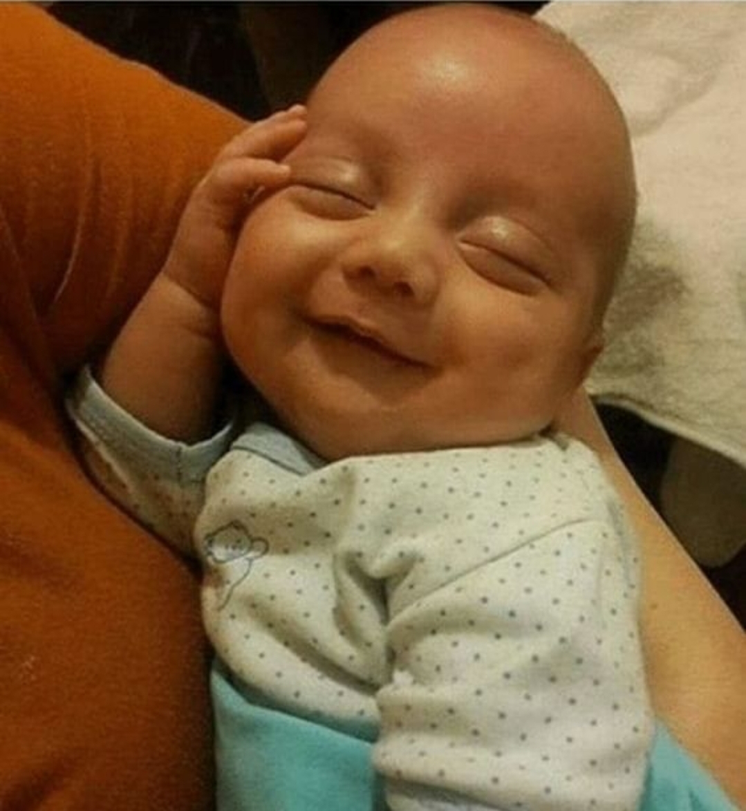 Contented baby Blank Meme Template