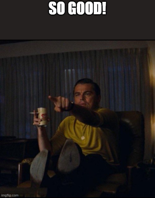 Leonardo DiCaprio Pointing | SO GOOD! | image tagged in leonardo dicaprio pointing | made w/ Imgflip meme maker