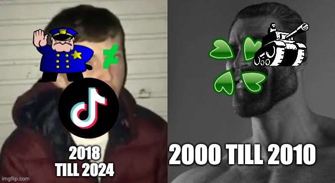 4 chan and new grounds are so much better in the old days | 2000 TILL 2010; 2018 TILL 2024 | image tagged in average enjoyer meme | made w/ Imgflip meme maker