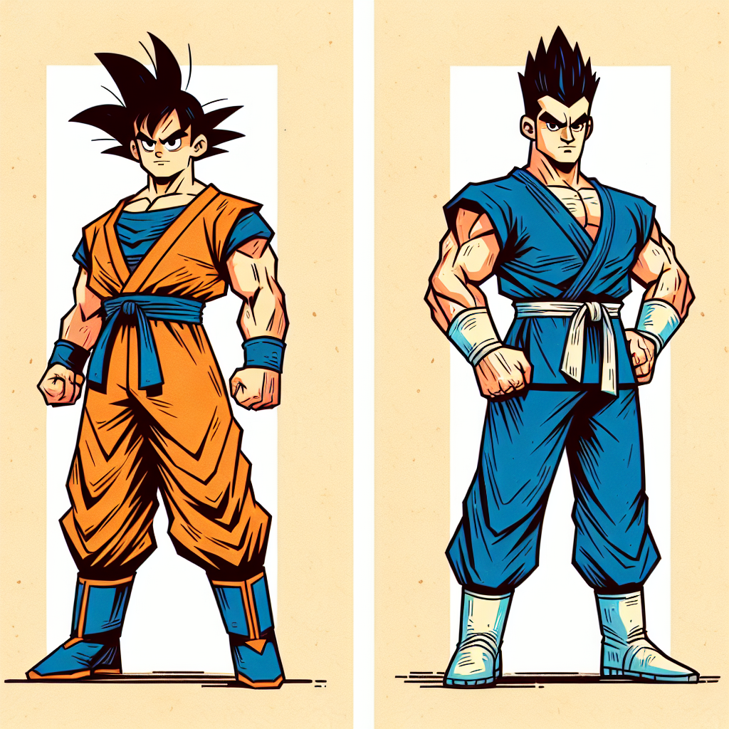 High Quality Goku and Vegeta Blank Meme Template