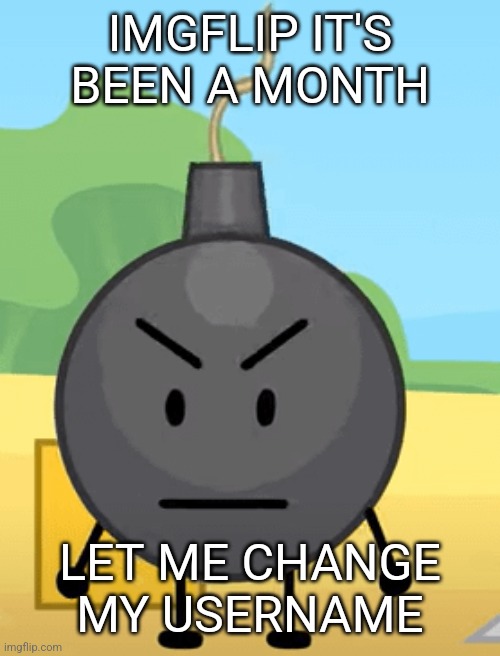 Why is bro angy like that | IMGFLIP IT'S BEEN A MONTH; LET ME CHANGE MY USERNAME | image tagged in why is bro angy like that | made w/ Imgflip meme maker