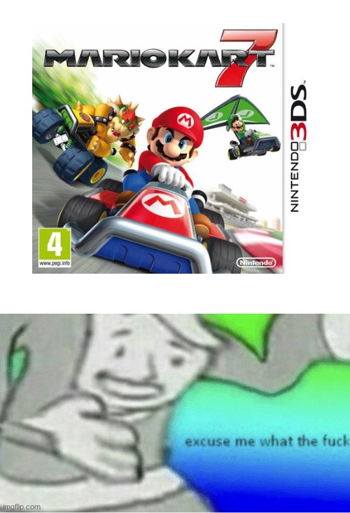 you don't see anything wrong? | image tagged in excuse me wtf blank template,mario kart,3ds,bruh | made w/ Imgflip meme maker