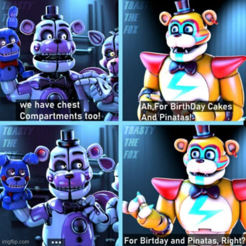 Glamrock Freddy ;-; (A FNAF Meme a Day: Day 34) | image tagged in fnaf,a fnaf meme a day | made w/ Imgflip meme maker