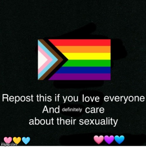 i dont love haters tho | 🩷💛🩵 | image tagged in repost this if you love everyone | made w/ Imgflip meme maker