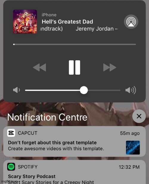 I haven’t even liked that hazbin song and yet it appeared on my playlist... | made w/ Imgflip meme maker