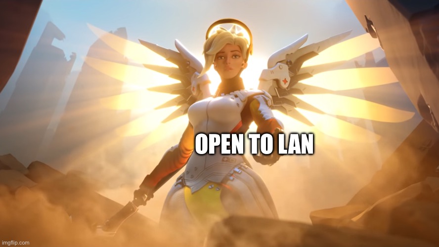 Mercy holds a hand | OPEN TO LAN | image tagged in mercy holds a hand | made w/ Imgflip meme maker