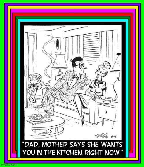 Jealousy: It's crawling all over me! | image tagged in vince vance,jealous wife,cartoons,dennis the menace,flirting,husband wife | made w/ Imgflip meme maker