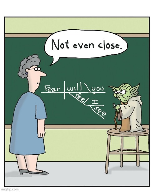 Yoda Grammar | image tagged in star wars yoda | made w/ Imgflip meme maker
