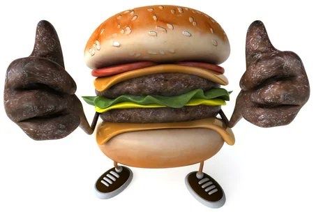 burger thumbs up Blank Meme Template