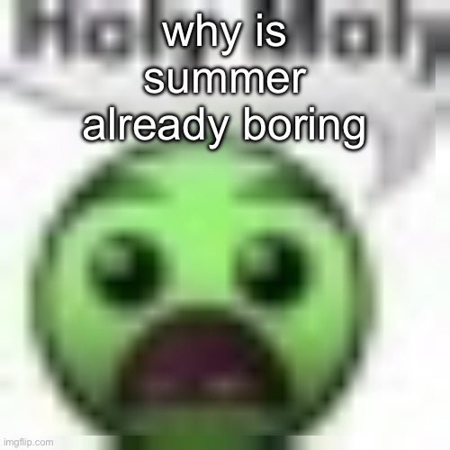 holy moly | why is summer already boring | image tagged in holy moly | made w/ Imgflip meme maker